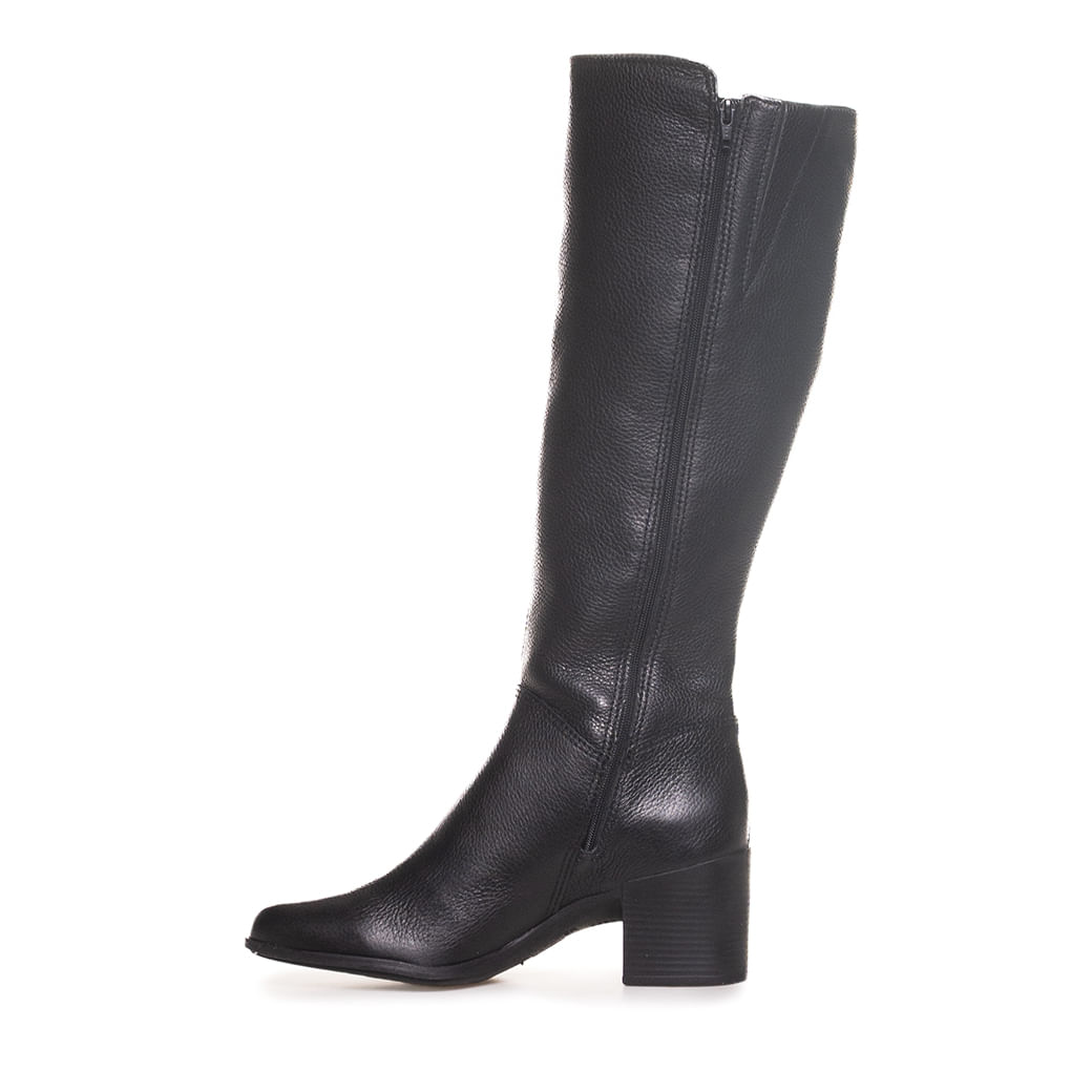 Bota Bottero feminina preta cano longo vista frontal